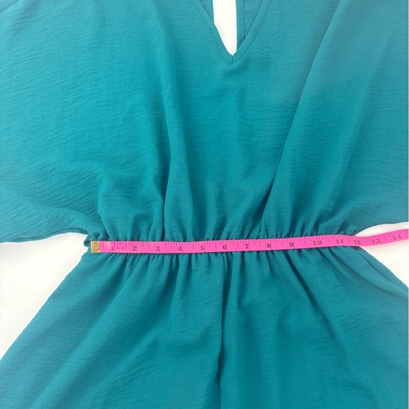 Pixi + Ivy Teal V-Neck Dress - Picture 8 of 10